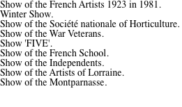 Show of the French Artists