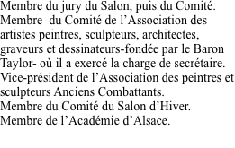 Membre du jury du Salon,